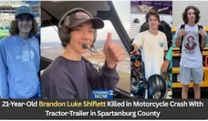 Brandon Luke Shiflett Death Obituary Gaffney South Carolina – 21-Year-Old Motorcyclist Killed in Spartanburg County Tractor-Trailer Crash